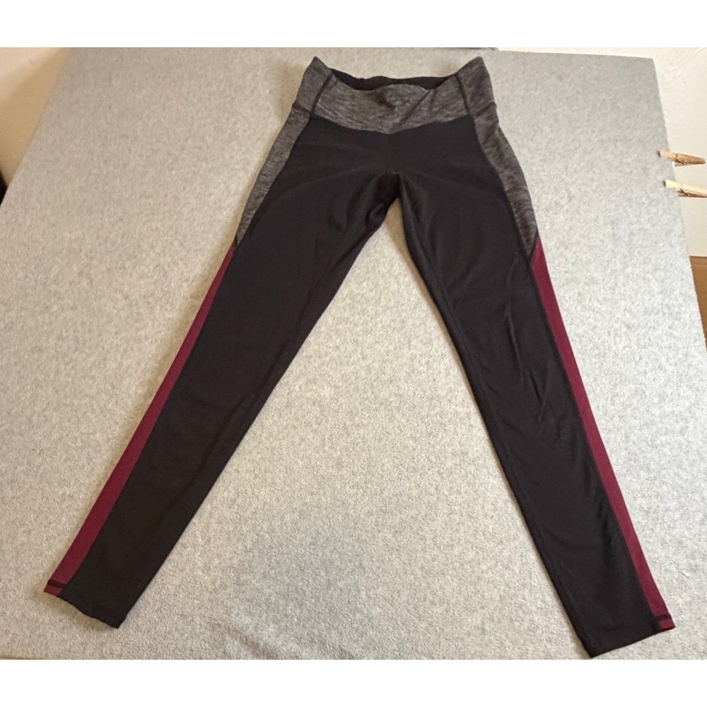 Athleta Leggings S Black Colorblock Striped Full Length S